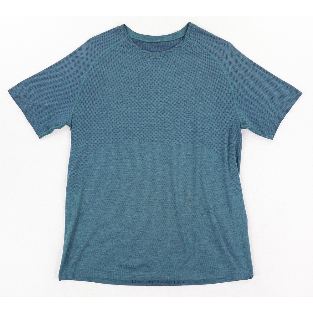 Lululemon Metal Vent T-Shirt Mens Large Mystic Green / Mariner Athletic Running